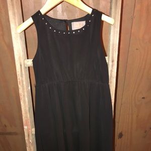 Girl’s studded neck hi low dress